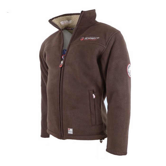 GEOGRAPHICAL NORWAY mikina pánska fleece UBOLT s kožušinkou