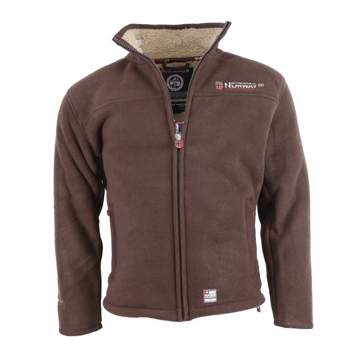 GEOGRAPHICAL NORWAY mikina pánska fleece UBOLT s kožušinkou
